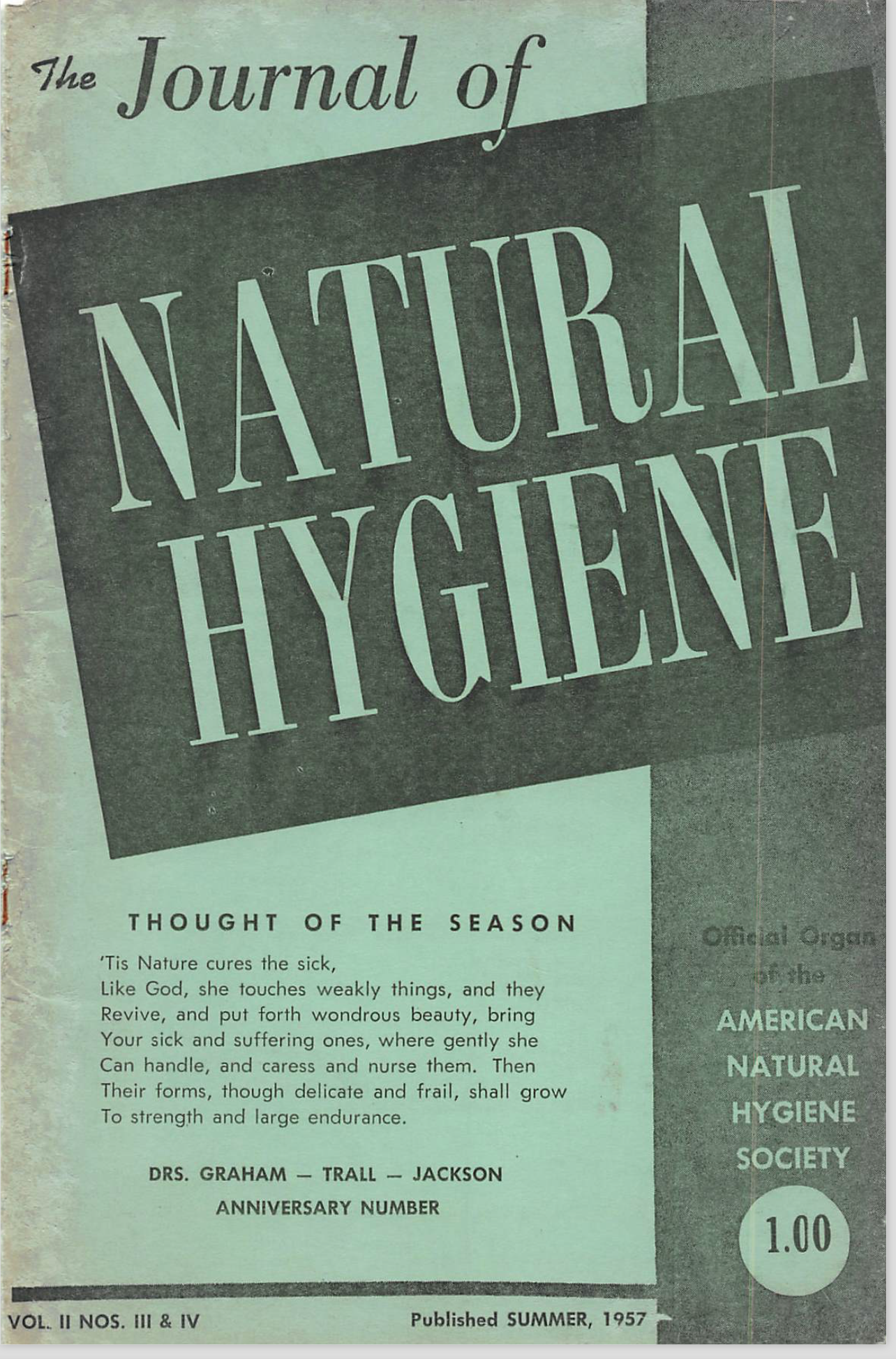 Journal of Natural Hygiene Summer 1957